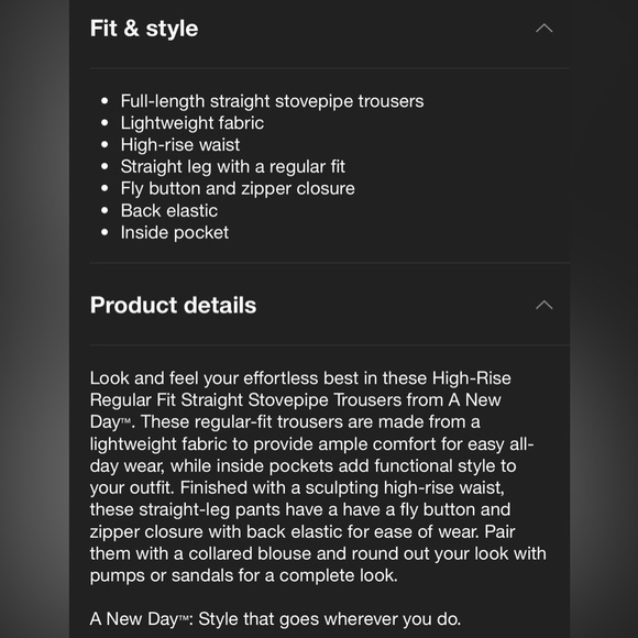 NWT High-Rise Regular Fit Full Length Straight Stovepipe Trousers (4) - Picture 6 of 7